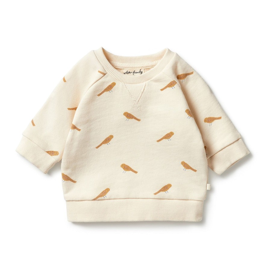 Child [2-14] Wilson & Frenchy Jumpers | Wilson And Frenchy Organic Terry Sweat - Tweet Tweet