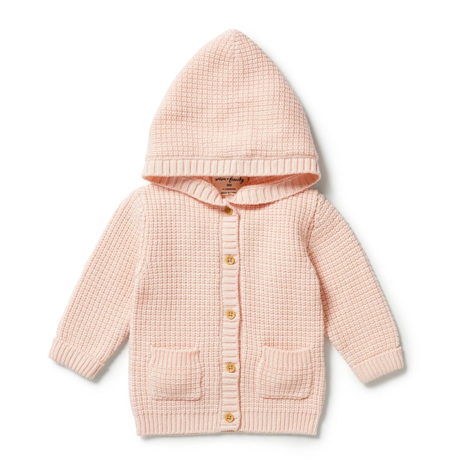 Child [2-14] Wilson & Frenchy Outerwear | Wilson And Frenchy Knitted Button Jacket - Blush