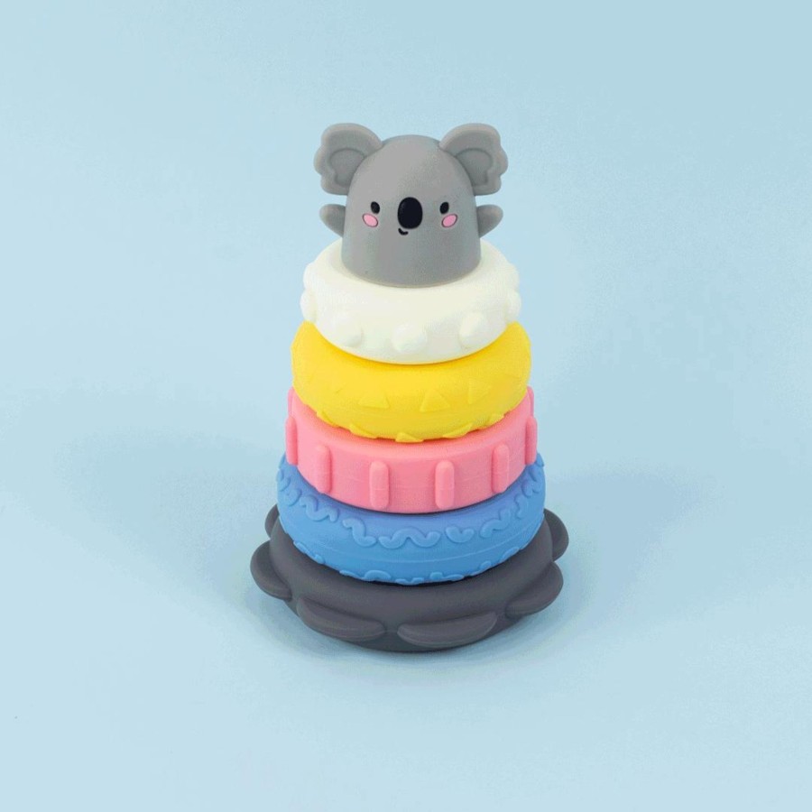 Baby [0-23M] Tiger Tribe Graspers + Stackers | Silicone Stacker - Koala