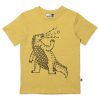 Child [2-14] Minti Tops | Minti Friendly Godzilla Tee - Yellow Marle