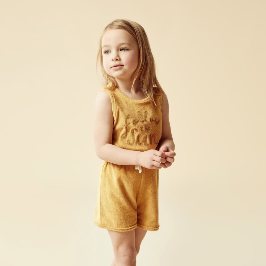 Baby [0-23M] Wilson & Frenchy Tops | Wilson And Frenchy Organic Terry Tie Singlet Follow The Sun