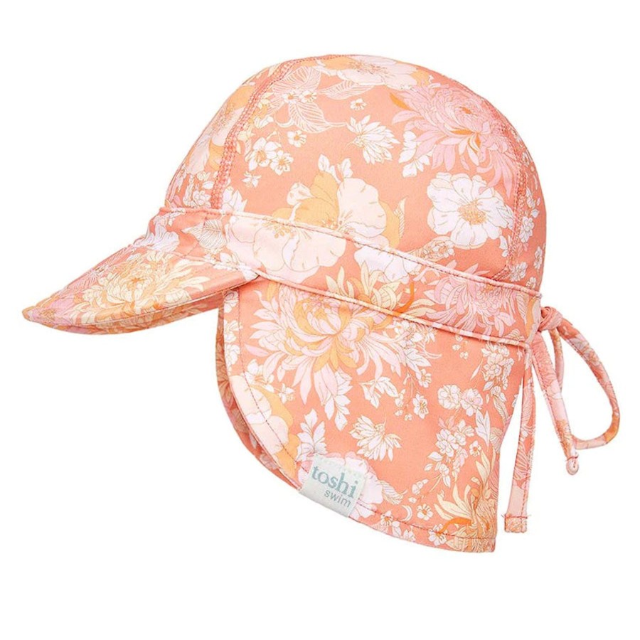 Baby [0-23M] Toshi Hats | Toshi Swim Flap Cap - Tea Rose