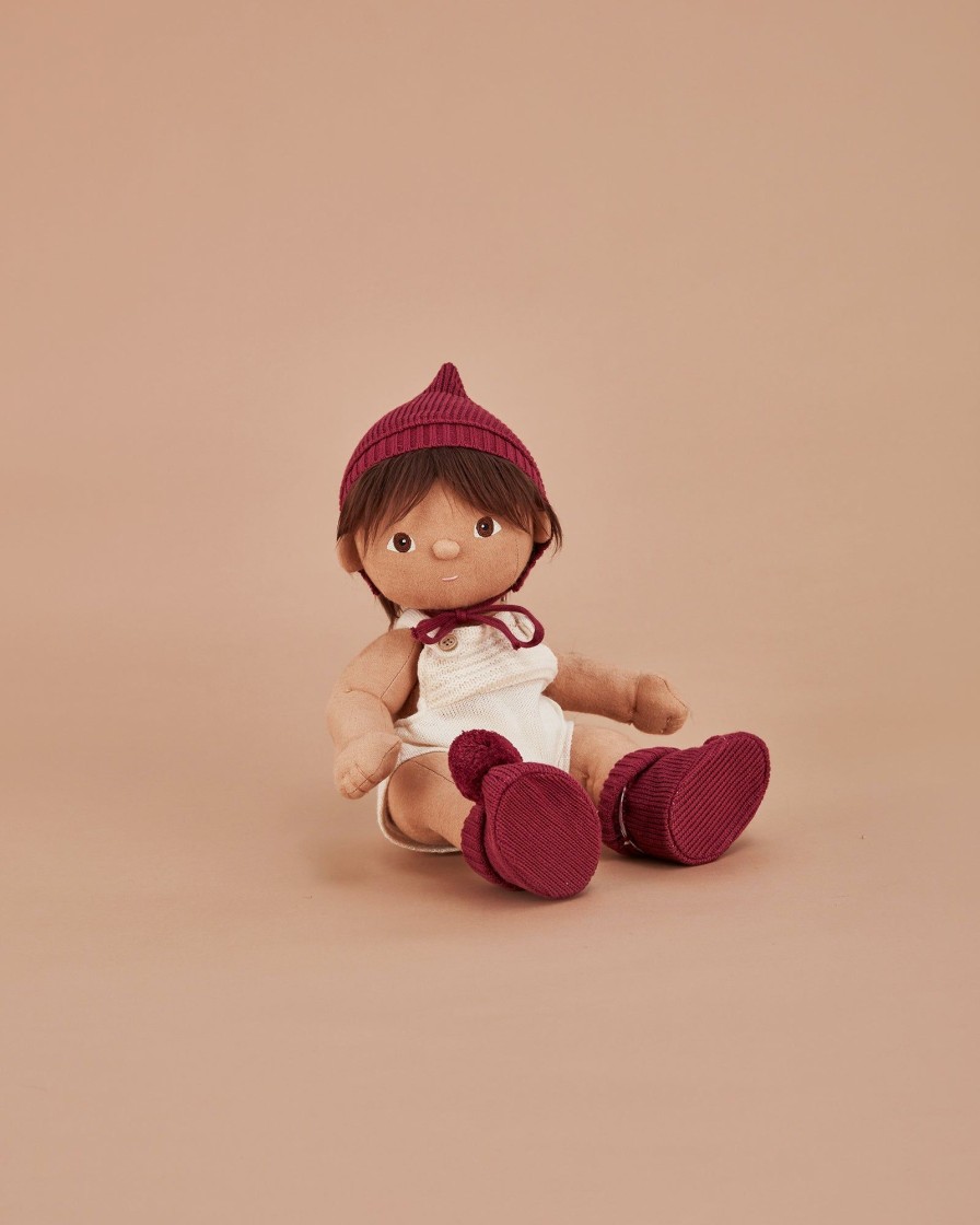 Play + Learn Olli Ella Dolls + Accessories | Olli Ella Dinkum Doll Knit Set - Plum