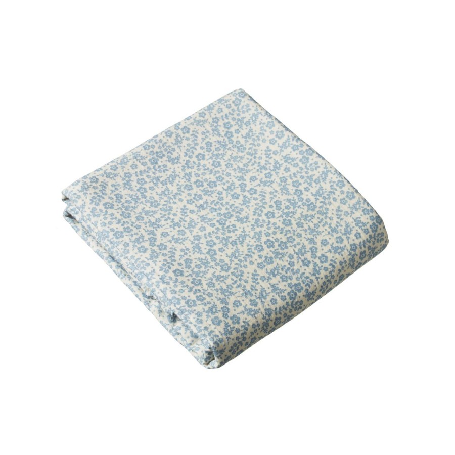 Baby [0-23M] Nature Baby Swaddles + Wraps | Nature Baby Muslin Wrap - Daisy Belle Blue Print