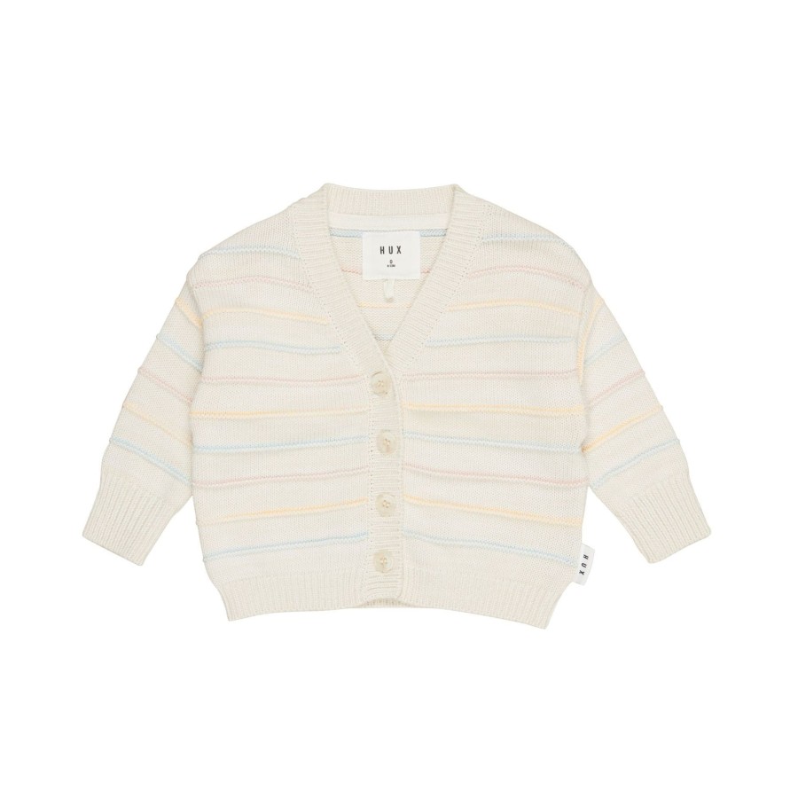 Baby [0-23M] Huxbaby Knitwear | Huxbaby Pastel Stripe Boxy Cardi