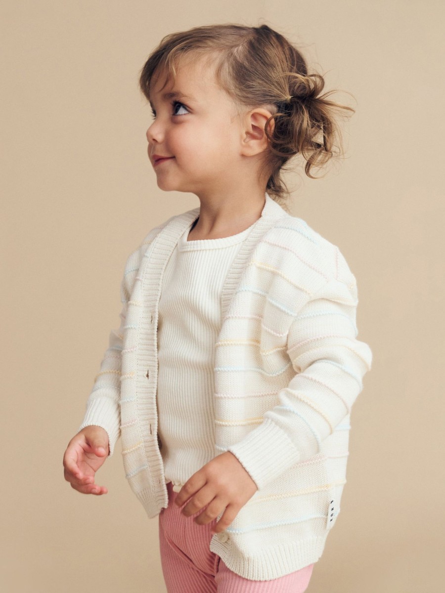 Baby [0-23M] Huxbaby Knitwear | Huxbaby Pastel Stripe Boxy Cardi