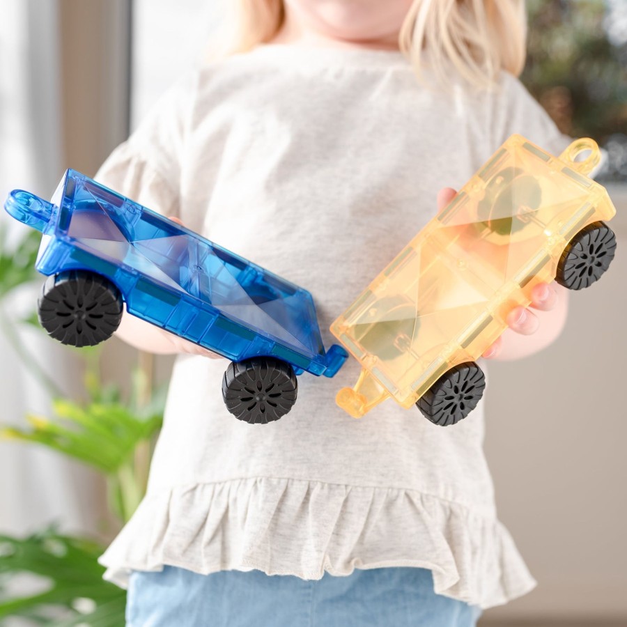 Play + Learn Connetix Magnet Play | Connetix Tiles - 2 Piece Car Set