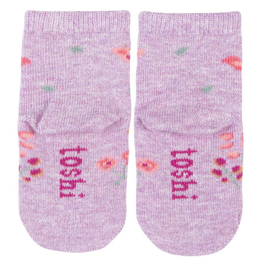 Baby [0-23M] Toshi Socks + Tights | Toshi Organic Ankle Jacquard Socks - Lavandula