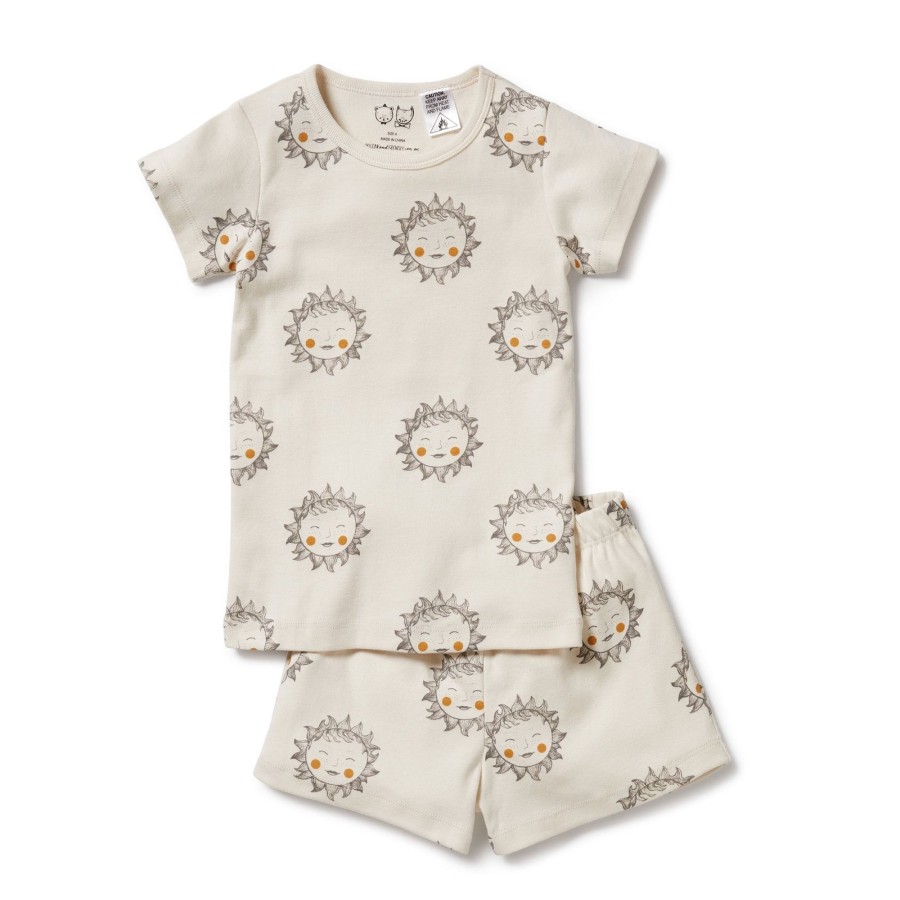 Baby [0-23M] Wilson & Frenchy Sleep | Wilson And Frenchy Organic Short Sleeve Pyjamas Shine On Me