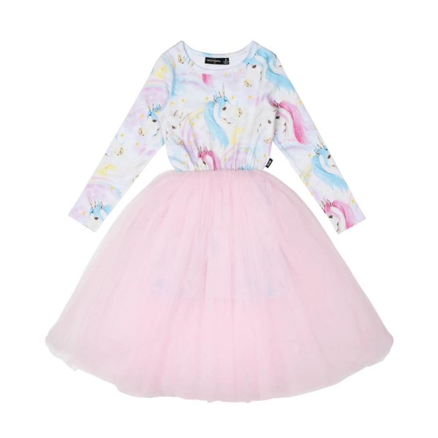 Child [2-14] Rock Your Baby Dresses | Rock Your Baby Fantasia Long Sleeve Flounce Dress