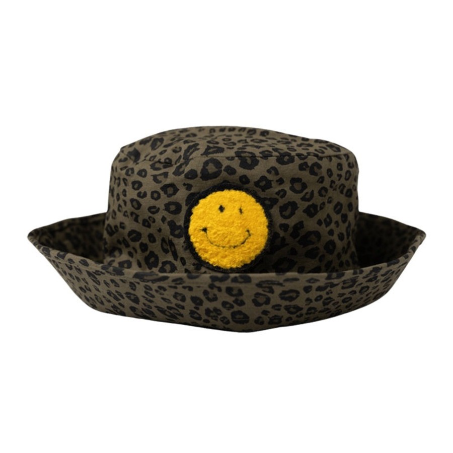 Child [2-14] Rock Your Baby Hats | Rock Your Baby Khaki Leopard Bucket Hat