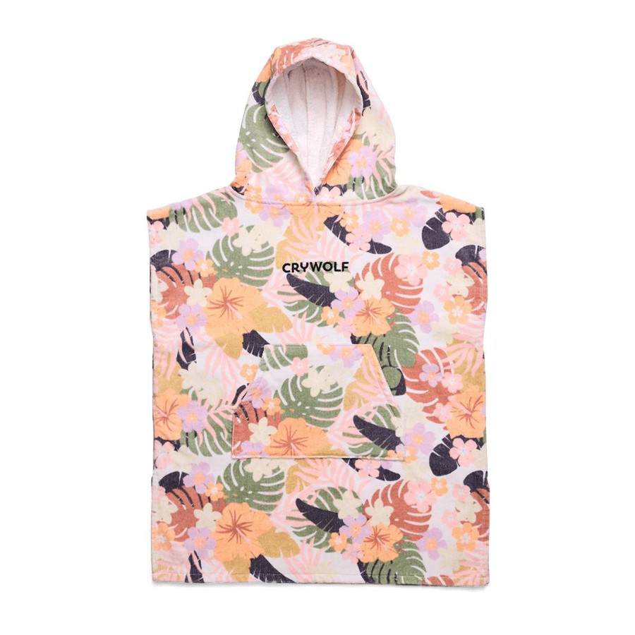 Child [2-14] Crywolf Swim | Crywolf Hooded Towel Tropical Floral