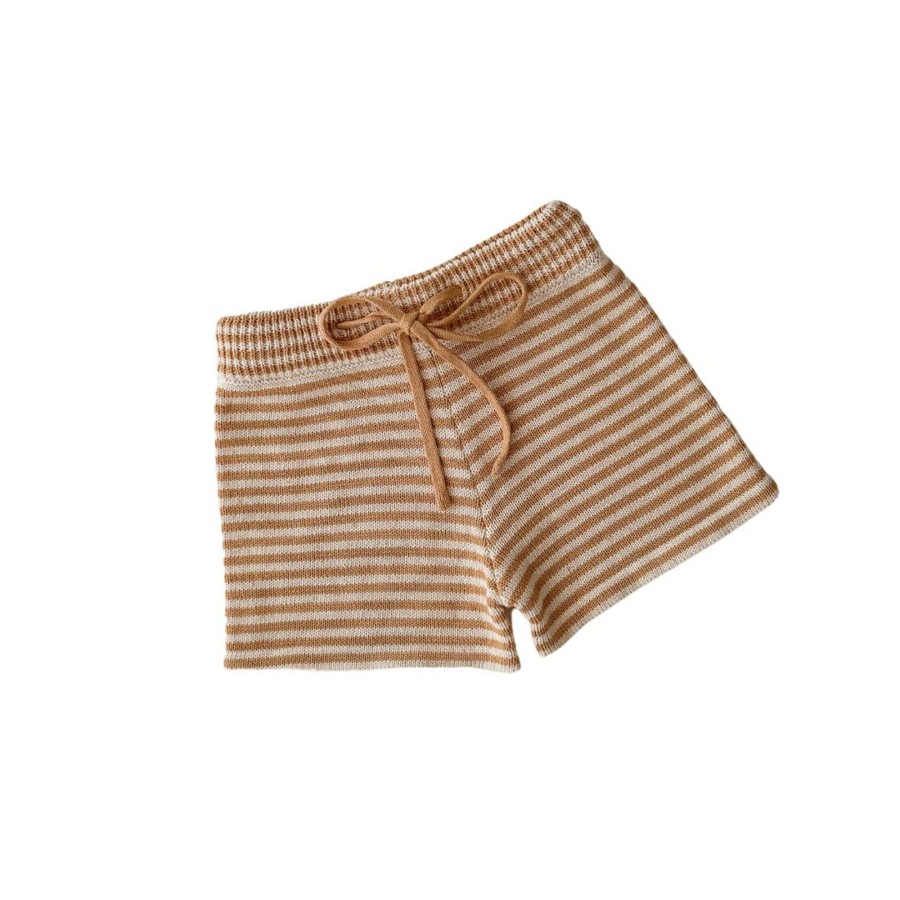 Baby [0-23M] Ziggy Lou Bottoms | Ziggy Lou - Shorts | Golden Stripes