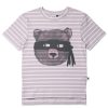 Child [2-14] Minti Tops | Minti Bear In Disguise Tee - Slate/White Stripe