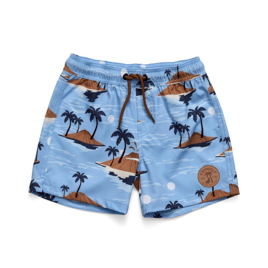 Child [2-14] Crywolf Swim | Crywolf Board Shorts Blue Lost Island