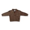 Child [2-14] Grown Jumpers | Grown Linen Rib Button Up Jumper - Mocha