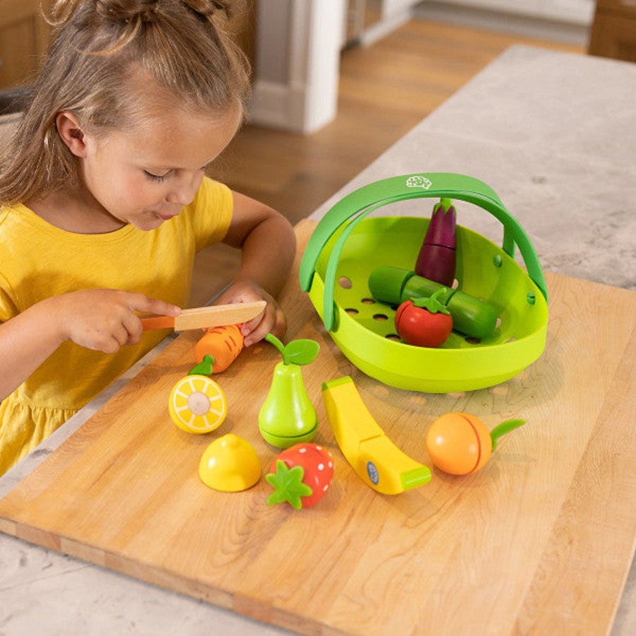 Play + Learn Fat Brain Role Play | Fat Brain - Pretendables Fruit & Veggie Basket Set