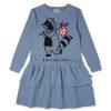 Baby [0-23M] Minti Dresses | Minti Wandering Raccoon Dress - Dark Cornflower