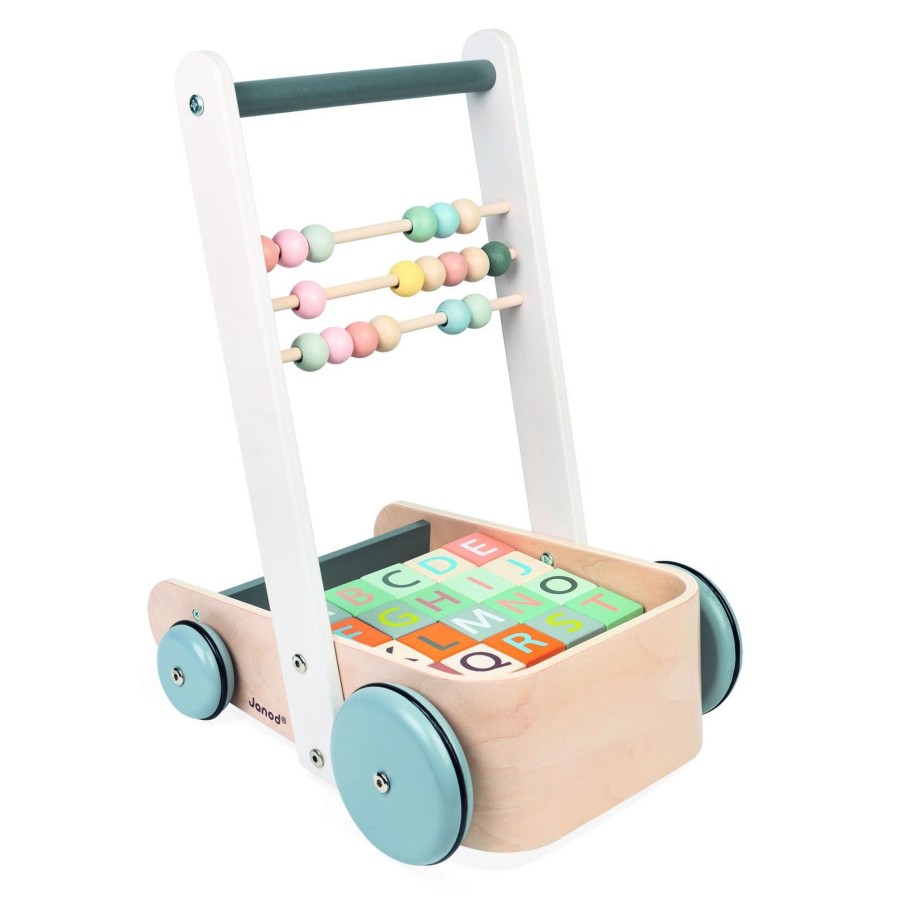 Baby [0-23M] Janod Wooden Toys | Janod - Cocoon Walker With Blocks