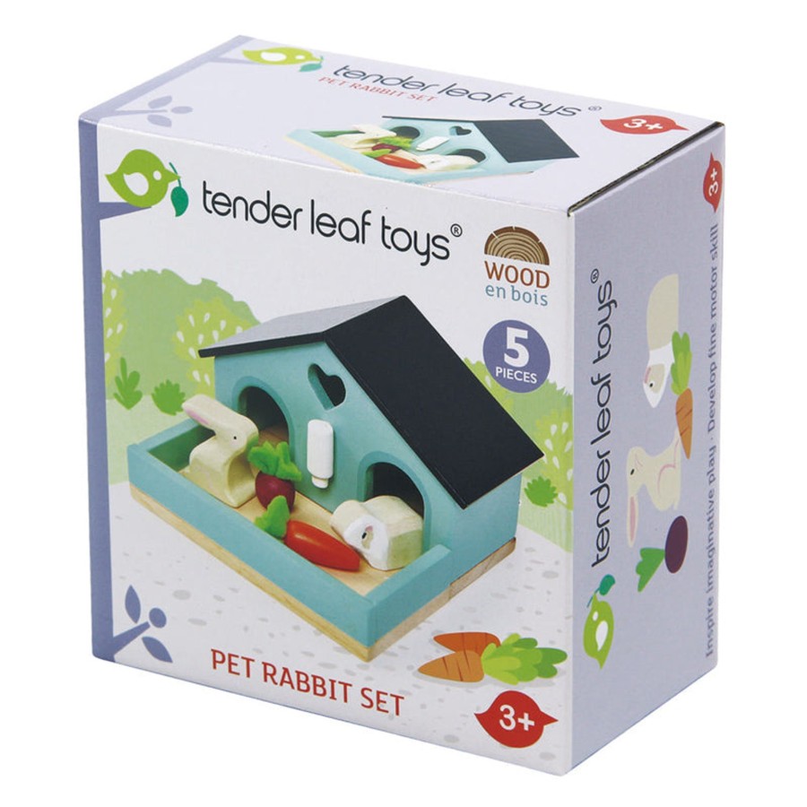 Play + Learn Tenderleaf Doll Houses | Pet Rabbit & Guinea Pig Set