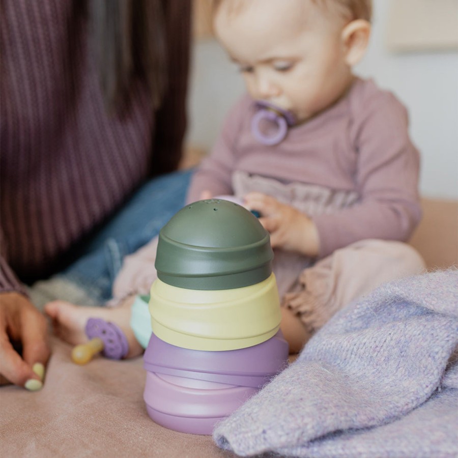 Baby [0-23M] Bibs Sensory | Bibs Wobbly Tower - Bright Rainbow