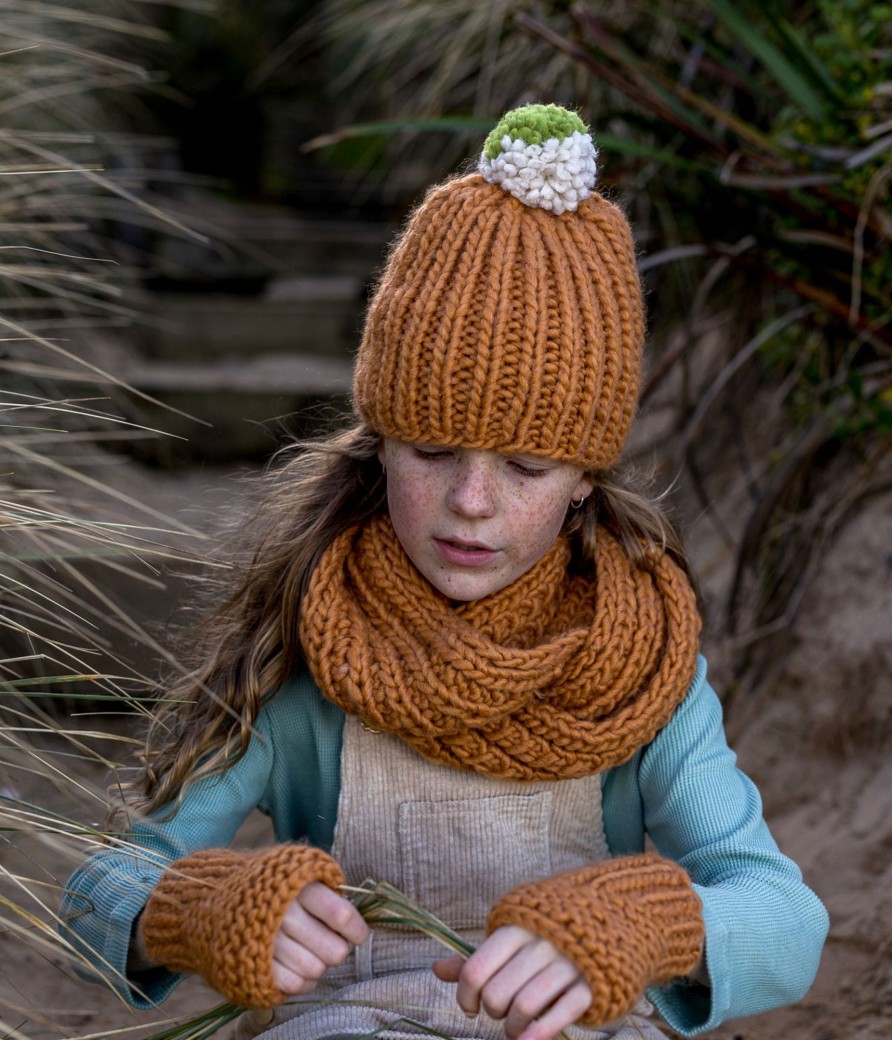 Child [2-14] Acorn Beanies | Acorn Journey Chunky Beanie - Caramel