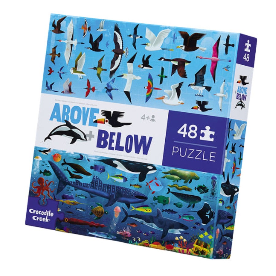 Play + Learn Crocodile Creek Puzzles | Above & Below Puzzle 48 Piece - Sea And Sky