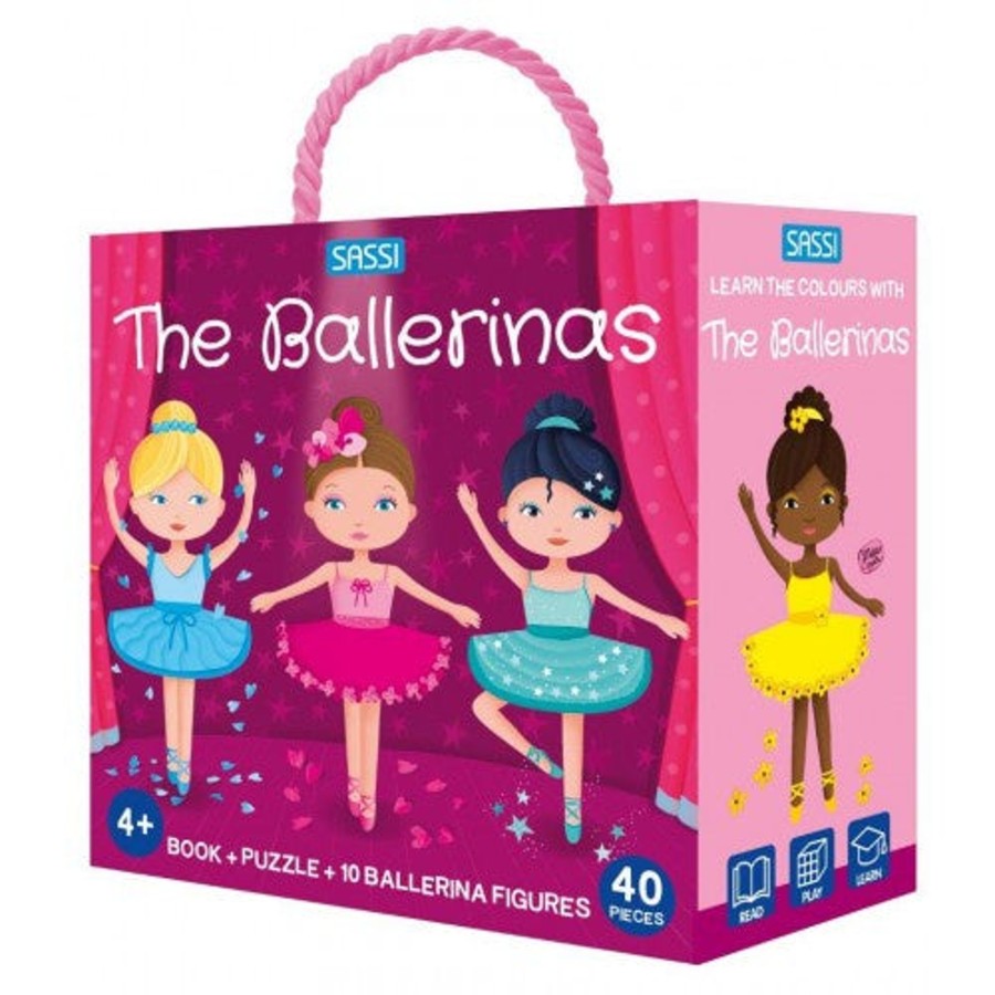 Play + Learn Sassi Books | 3D Puzzle And Book Set - Learn Colours Ballerinas