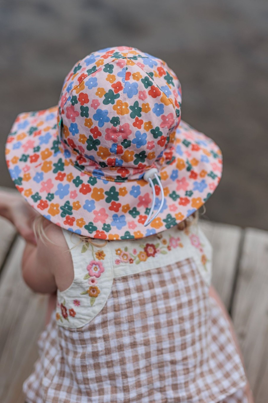 Child [2-14] Acorn Hats | Acorn Wide Brim Sunhat - Flower Field