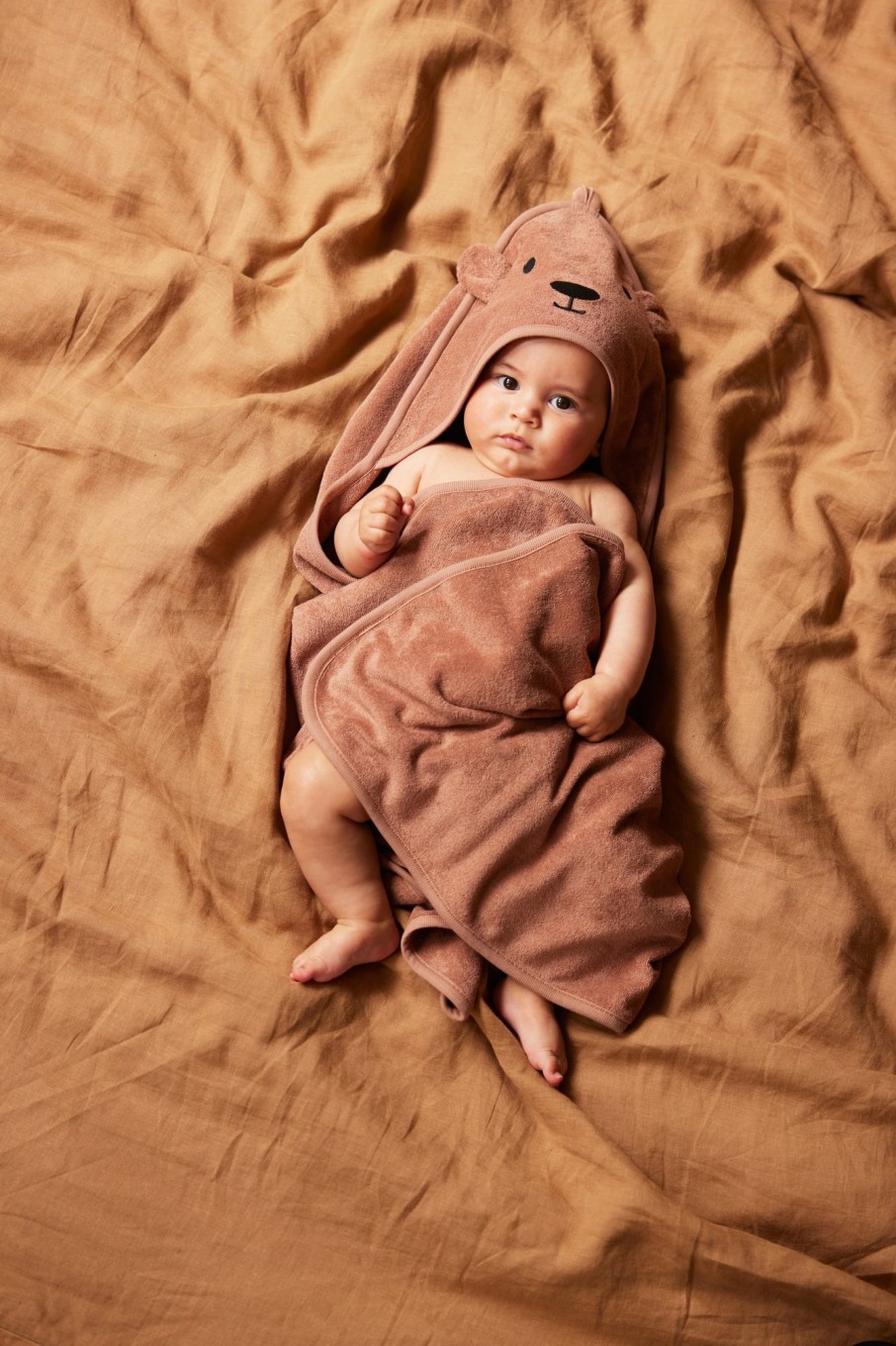 Baby [0-23M] Nature Baby Swim | Nature Baby Bear Hooded Towel - Hazelnut