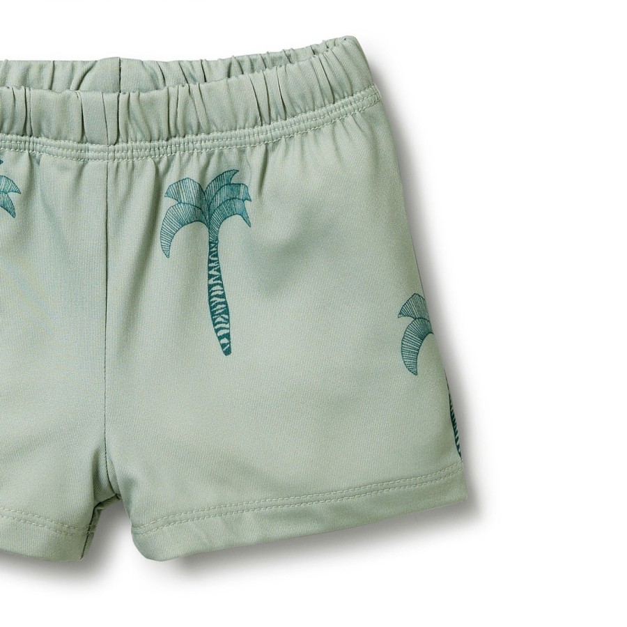 Baby [0-23M] Wilson & Frenchy Swim | Wilson And Frenchy Rashie Swim Set Palm Tree