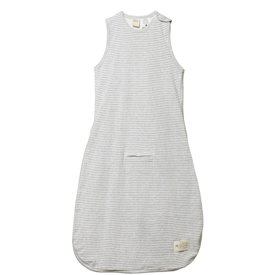 Baby [0-23M] Nature Baby Sleep | Nature Baby Organic Cotton Sleeping Bag - Grey Marl Stripe