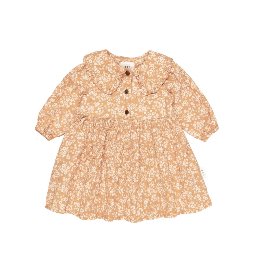 Baby [0-23M] Huxbaby Dresses | Huxbaby Floral Warm Glow Collar Dress