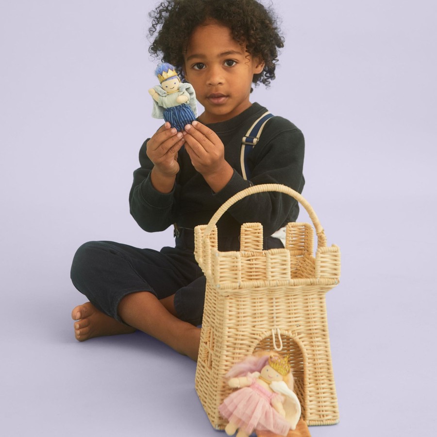 Play + Learn Olli Ella Dolls + Accessories | Olli Ella Rattan Castle Bag