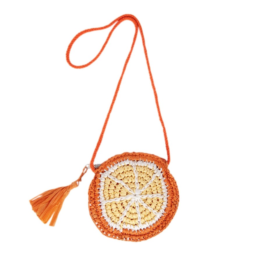 Child [2-14] Acorn Bags + Mealtime | Acorn Straw Bag - Orange