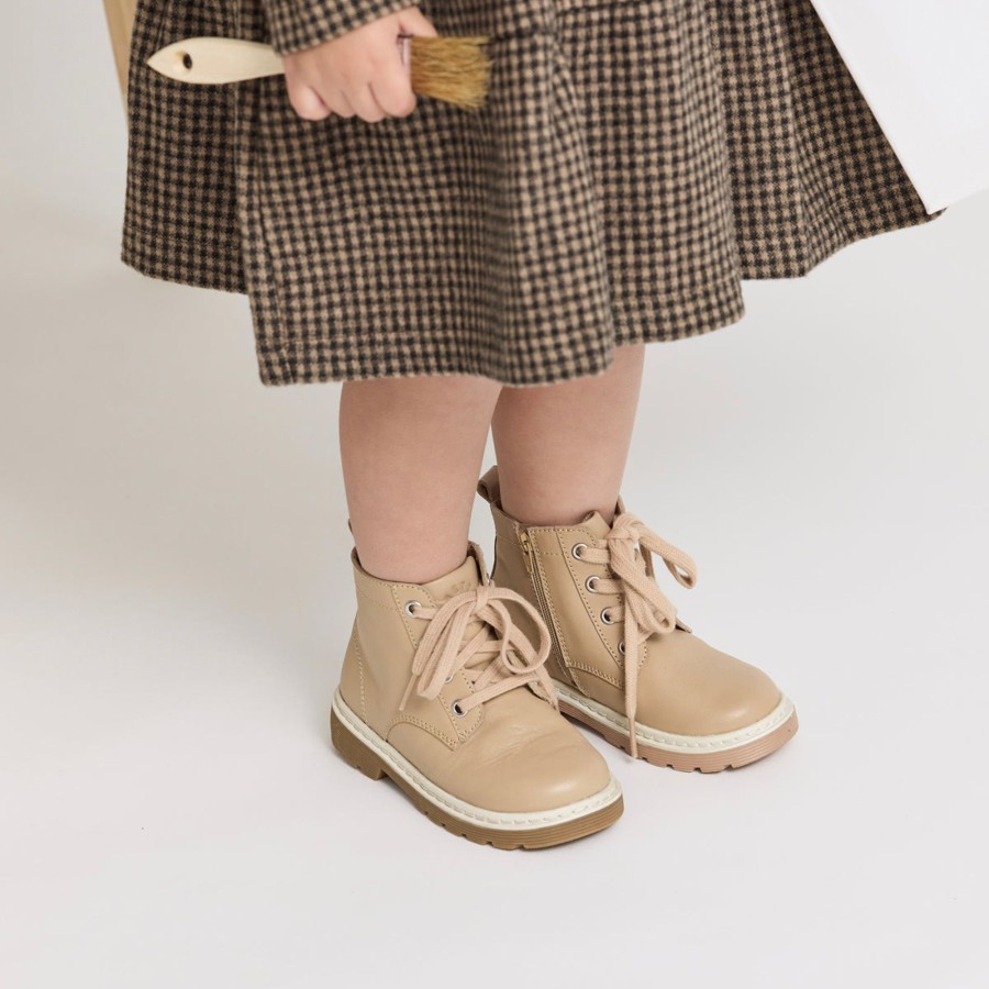 Child [2-14] Pretty Brave Footwear | Pretty Brave London Boot - Camel