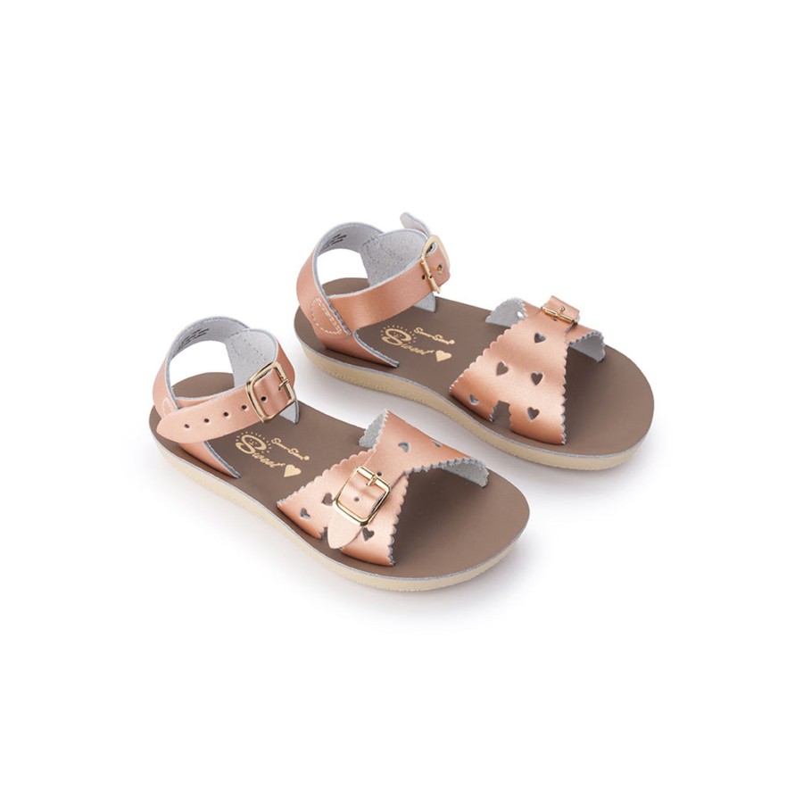 Child [2-14] Saltwater Sandals Footwear | Saltwater Sandals Sun San Sweetheart Rose Gold