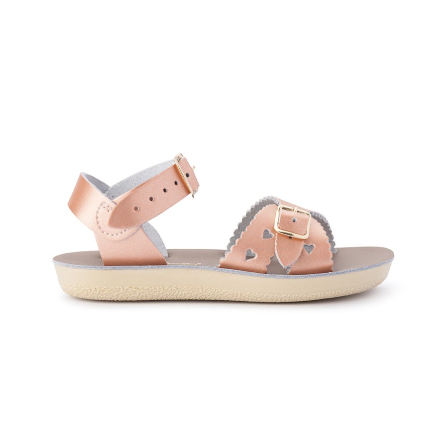 Child [2-14] Saltwater Sandals Footwear | Saltwater Sandals Sun San Sweetheart Rose Gold