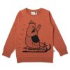 Baby [0-23M] Minti Jumpers | Minti Sled Bear Crew - Burnt Orange Marle