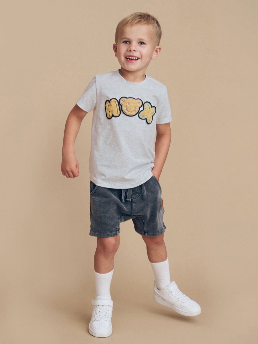 Baby [0-23M] Huxbaby Bottoms | Huxbaby Vintage Black Slouch Shorts