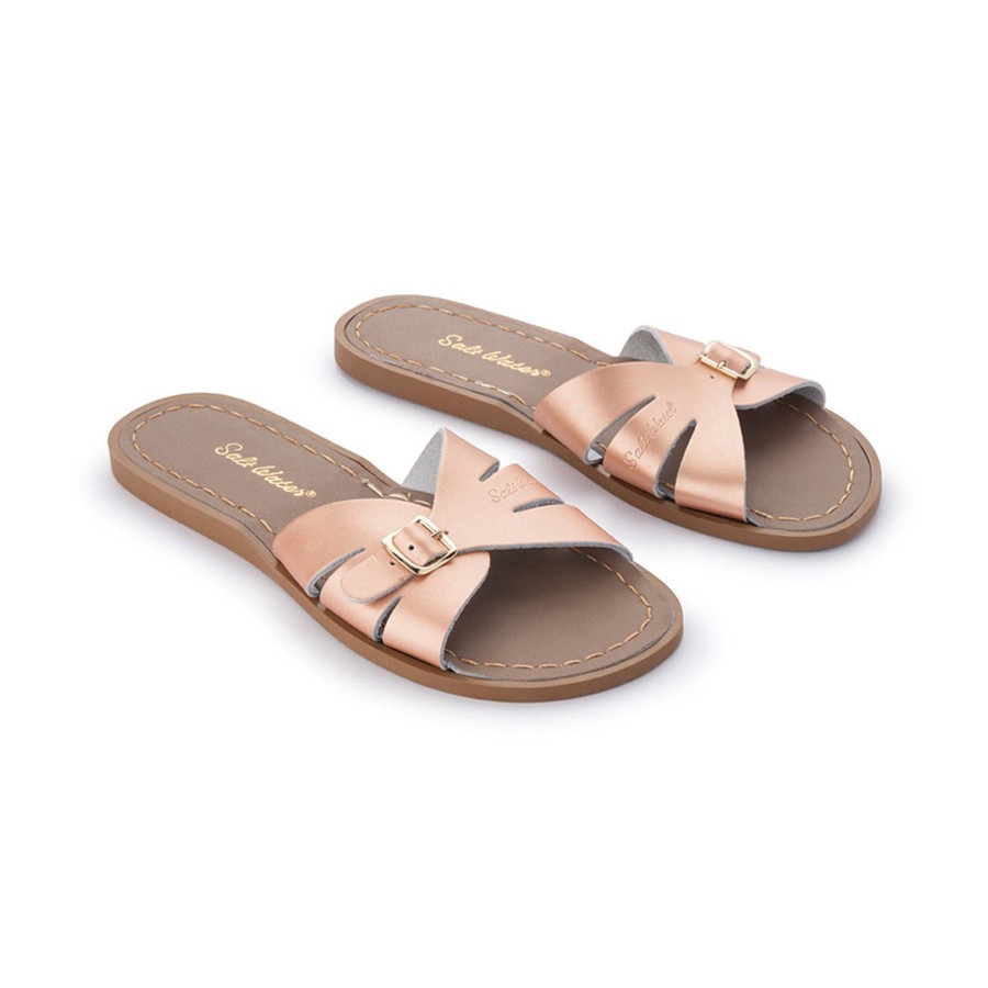 Grown Ups Saltwater Sandals | Saltwater Sandals Adults Classic Slides Rose Gold