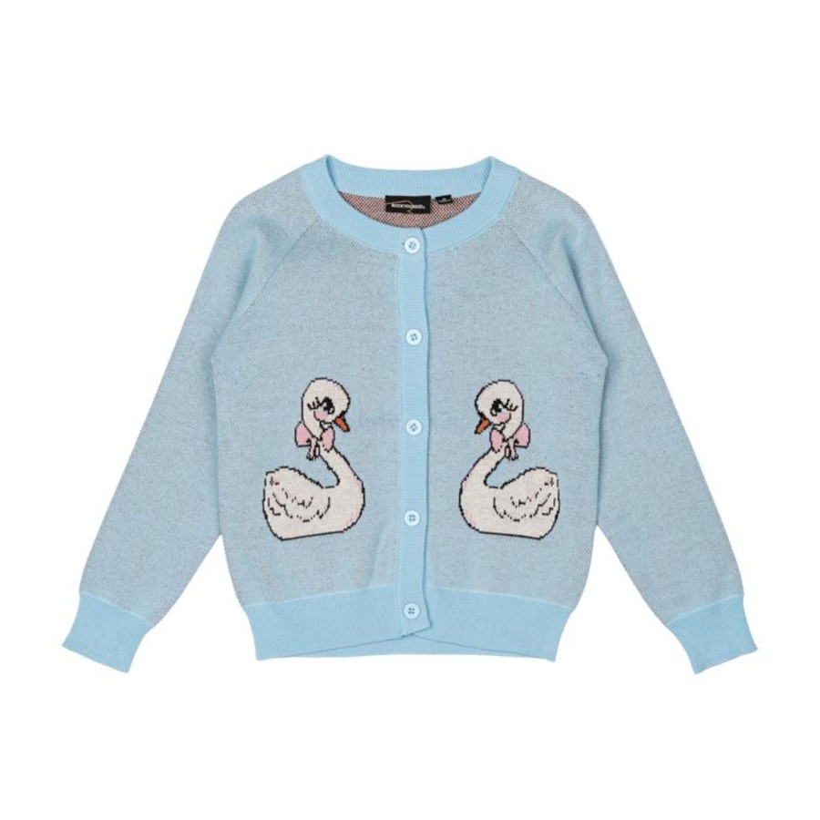 Child [2-14] Rock Your Baby Knitwear | Rock Your Baby Swan Knit Cardigan