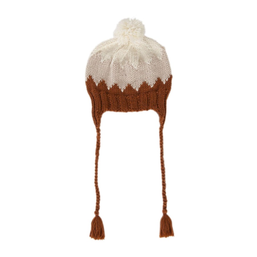 Child [2-14] Acorn Beanies | Acorn Zig Zag Beanie - Chestnut