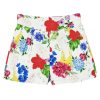 Child [2-14] Milky Bottoms | Milky Hibiscus Poplin Short - White