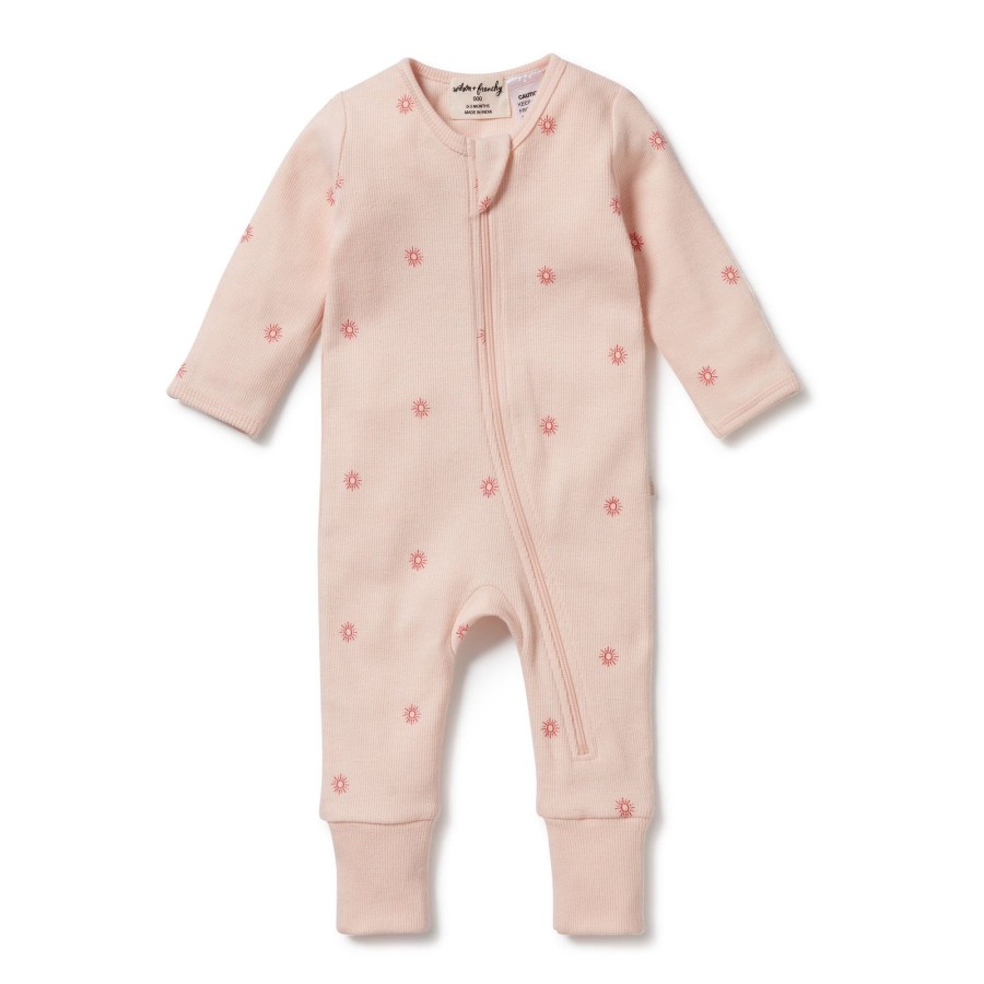 Baby [0-23M] Wilson & Frenchy All In One | Wilson And Frenchy Organic Zipsuit With Feet Petit Soleil