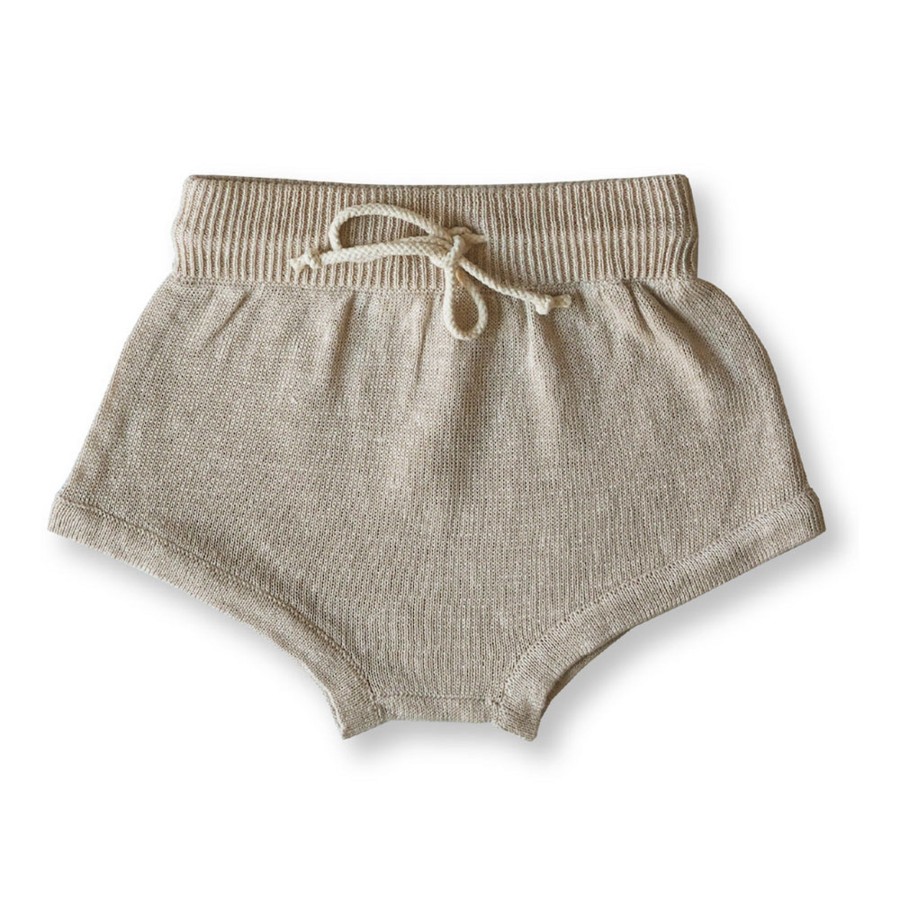 Child [2-14] Grown Knitwear | Grown Linen Knit Shorts - Linen