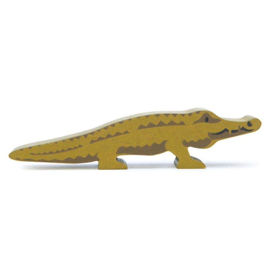 Play + Learn Tenderleaf Animals | Wooden Safari Animal - Crocodile