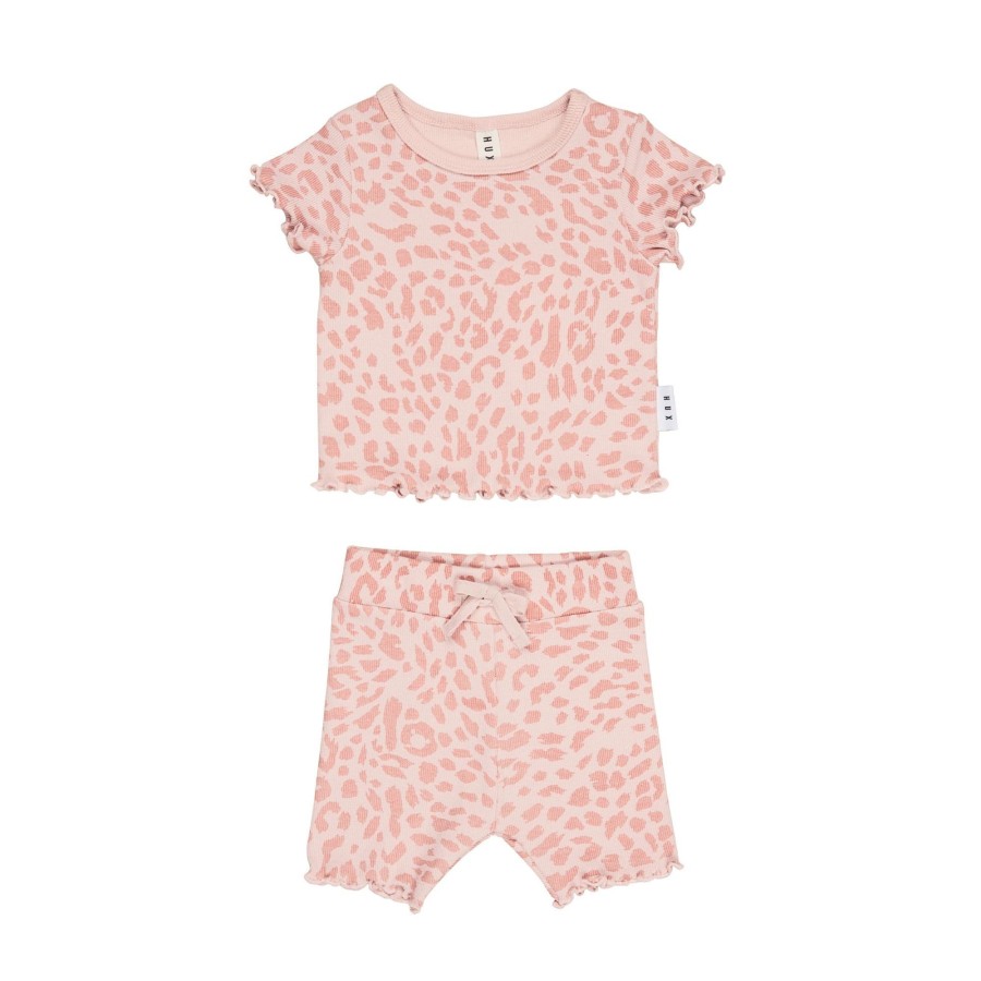 Child [2-14] Huxbaby Bottoms | Huxbaby Animal Rib Tee And Short Set