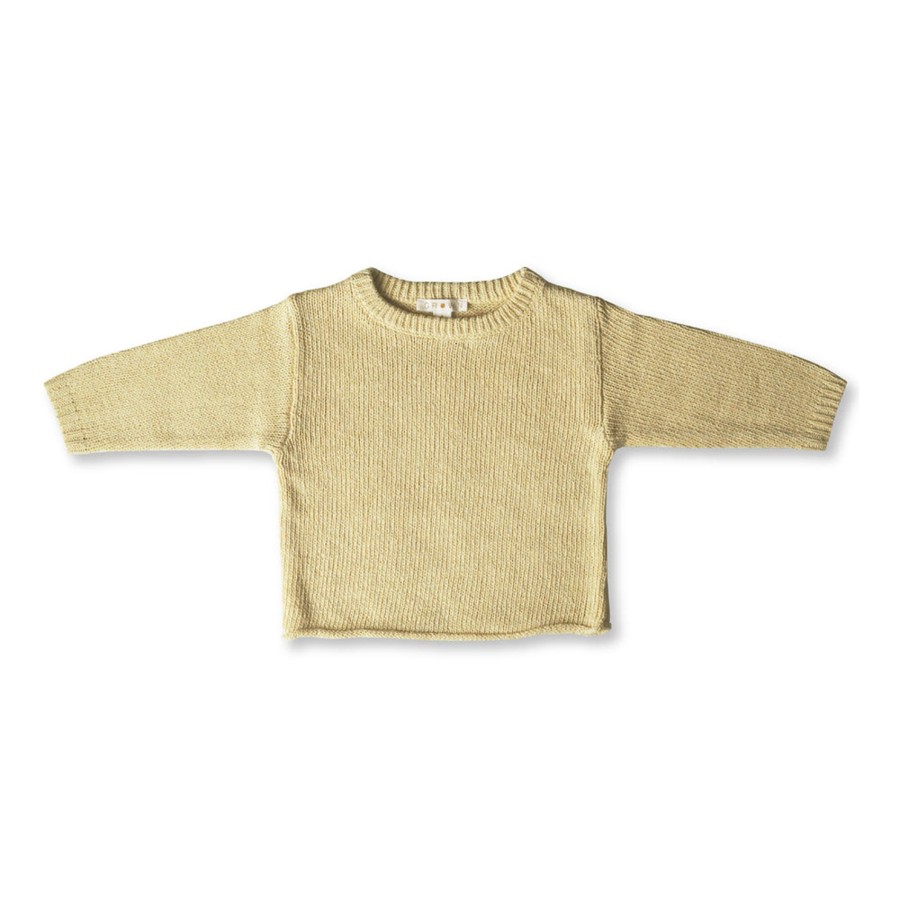 Child [2-14] Grown Knitwear | Grown Beach Pull Over - Lemon