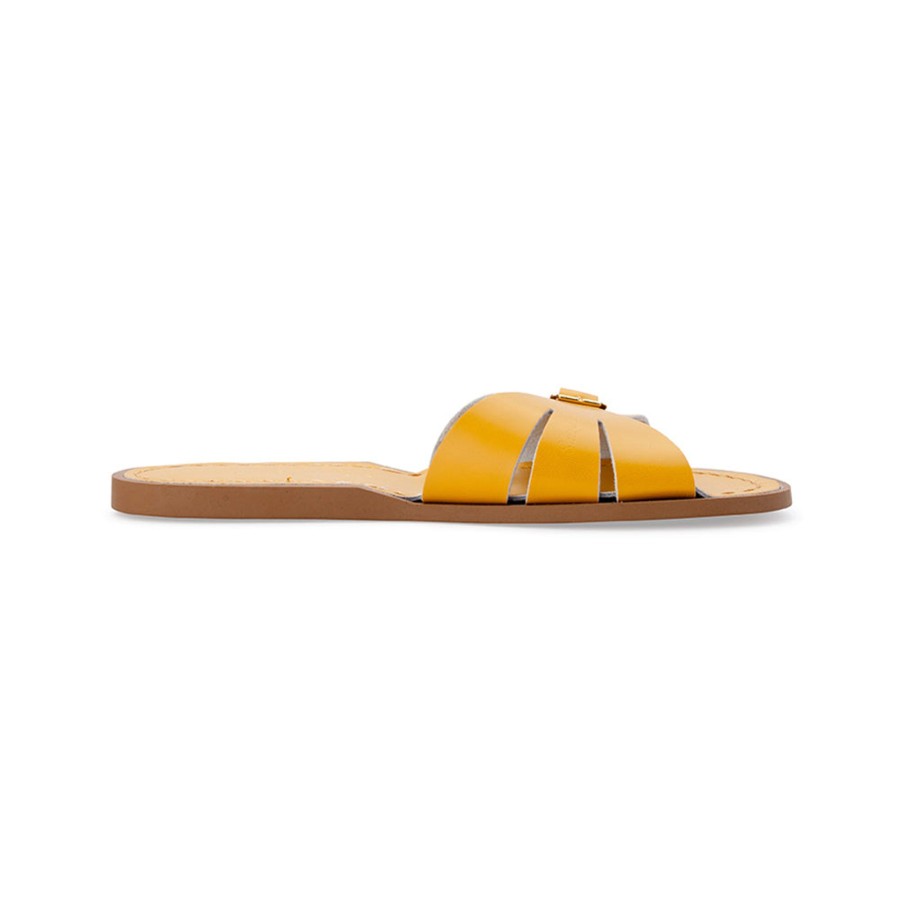 Grown Ups Saltwater Sandals | Saltwater Sandals Adults Classic Slides Mustard